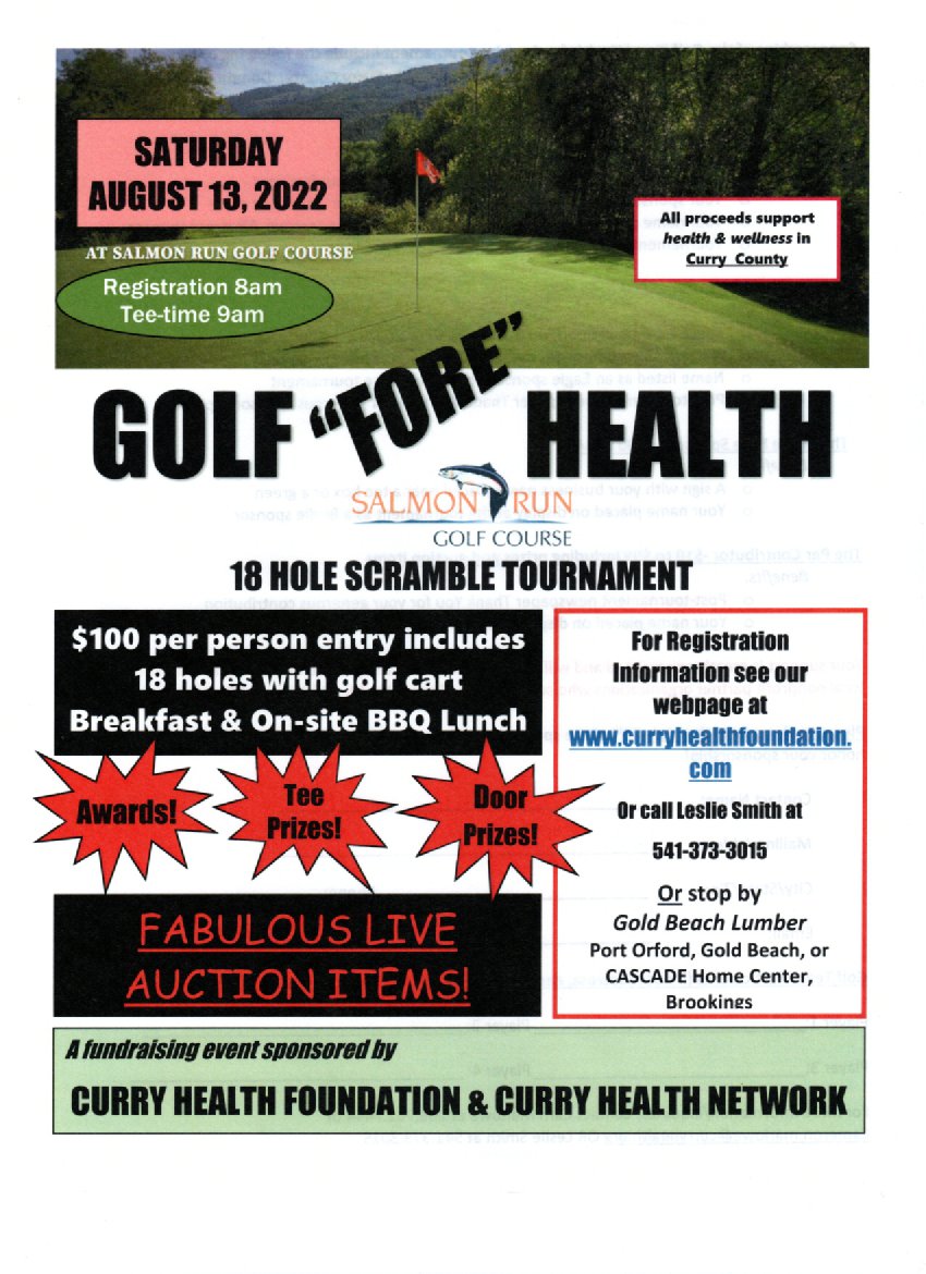 2022 Golf FORE Health Tournament Fundraiser