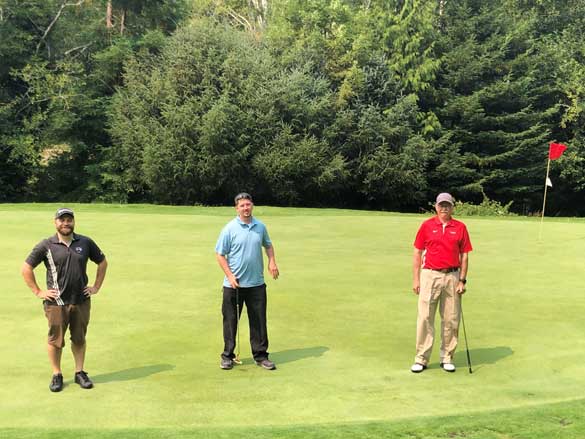 Golf "Fore" Health Tournament a great success!  Photo of three playing for Curry Health Network